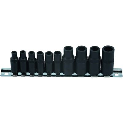 Laser Tools Tap Socket Set 3/8" 1/4" 10pc - Socket Set for M1.5 to M14 Laser Tools Tap Socket Set 3/8" 1/4" 10pc - Socket Set for M1.5 to M14
