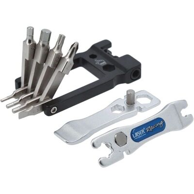 Kit de Herramientas Plegable Laser - Multi-Herramienta para Reparaciones en Carretera y Sendero Kit de Herramientas Plegable Laser - Multi-Herramienta para Reparaciones en Carretera y Sendero