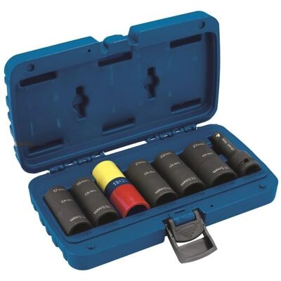 Ensemble de douilles à écrou de roue à double extrémité Laser Tools 8698 - 7 pièces Ensemble de douilles à écrou de roue à double extrémité Laser Tools 8698 - 7 pièces