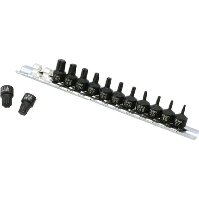 Juego de dados de impacto en estrella corto de Laser Tools - Juego de 13 piezas de 1/4" Juego de dados de impacto en estrella corto de Laser Tools - Juego de 13 piezas de 1/4"