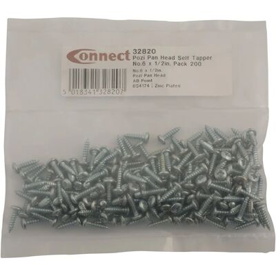 Connect Pozi No.14 Self-Tapping Screw - 200 Pack Connect Pozi No.14 Self-Tapping Screw - 200 Pack