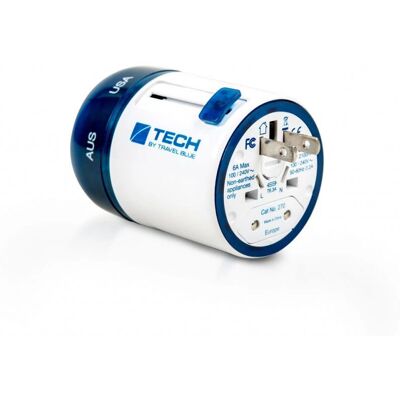 C-TECH TB-270 Adaptador de Enchufe - Universal, Azul y Blanco C-TECH TB-270 Adaptador de Enchufe - Universal, Azul y Blanco