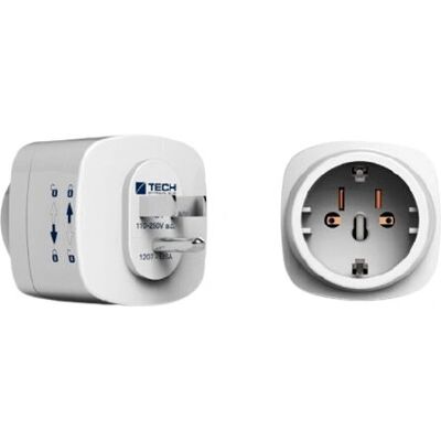 C-TECH TBU-901 Adaptador de Enchufe - Universal, Blanco - Adaptador de corriente C-TECH TBU-901 Adaptador de Enchufe - Universal, Blanco - Adaptador de corriente