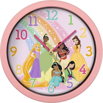 Relógio de Parede Rosa Disney - Princesas - 24cm Relógio de Parede Rosa Disney - Princesas - 24cm
