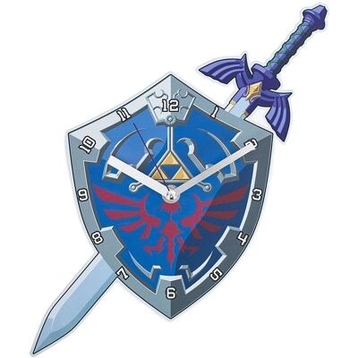 Peershardy Zelda Shield & Sword Metal Wall Clock - Wall Clock Peershardy Zelda Shield & Sword Metal Wall Clock - Wall Clock