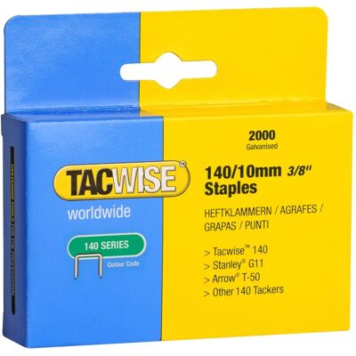 Agrafes Robustes Tacwise T50 G - 10mm - Pack de 2000 - Publicité Agrafes Robustes Tacwise T50 G - 10mm - Pack de 2000 - Publicité