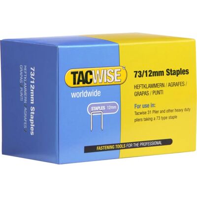 Tacwise 73/12mm Galvanised Staples - 5000 Pack Tacwise 73/12mm Galvanised Staples - 5000 Pack
