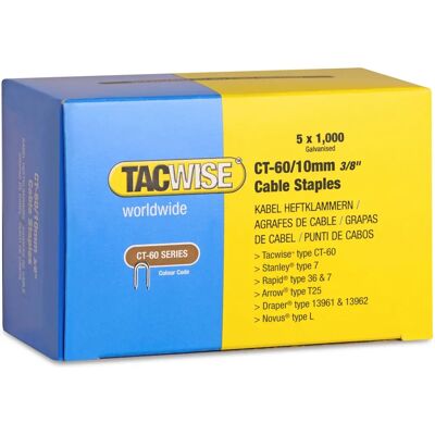 Graffe zincate Tacwise - Forma a U, 10mm Graffe zincate Tacwise - Forma a U, 10mm