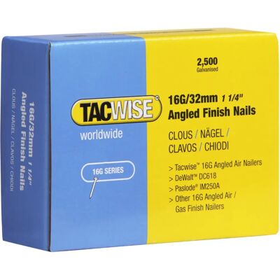 Tacwise TAC0769 16G Neigungsnägel 32mm - Finish Nails Tacwise TAC0769 16G Neigungsnägel 32mm - Finish Nails