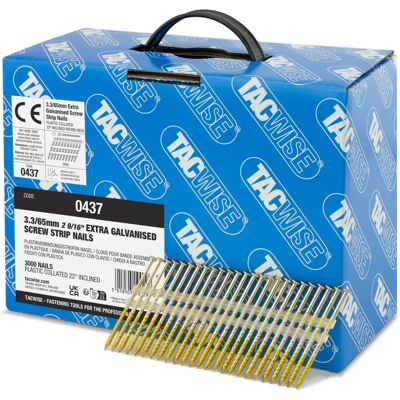 Tacwise 0437 Galvanisierte Rahmennägel - Runde Köp 22° Kollation Tacwise 0437 Galvanisierte Rahmennägel - Runde Köp 22° Kollation
