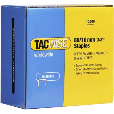 Tacwise 0383 - Verzinkte nietjes van 10 mm - Type 80 Tacwise 0383 - Verzinkte nietjes van 10 mm - Type 80