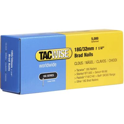 Tacwise 18G Nägel 32mm - Verzinkt für Feinholzarbeiten Tacwise 18G Nägel 32mm - Verzinkt für Feinholzarbeiten