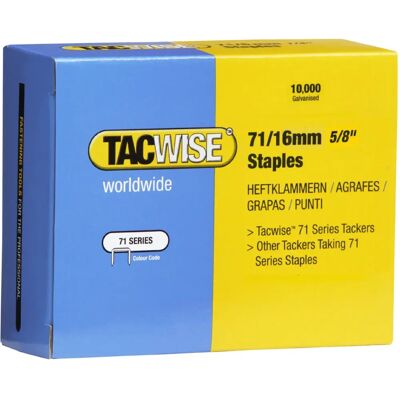 Tacwise 0372 10mm Verzinkte Klammern - Packung mit 10.000 Tacwise 0372 10mm Verzinkte Klammern - Packung mit 10.000