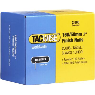 Chiodi di finitura Tacwise 16G 50mm - Qualità professionale Chiodi di finitura Tacwise 16G 50mm - Qualità professionale