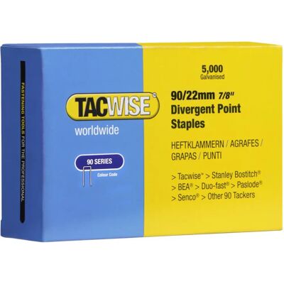 Tacwise 5000 gegalvaniseerde nietjes L. 22mm - Smalle kroon - Producttype Tacwise 5000 gegalvaniseerde nietjes L. 22mm - Smalle kroon - Producttype