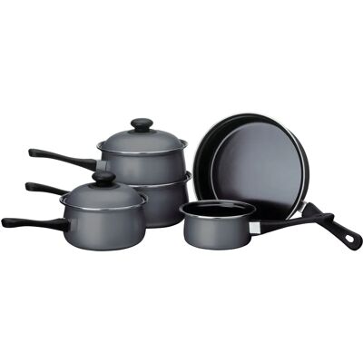 Premier Housewares Dark Silver Cookware Set - Cookware Set with Lids Premier Housewares Dark Silver Cookware Set - Cookware Set with Lids