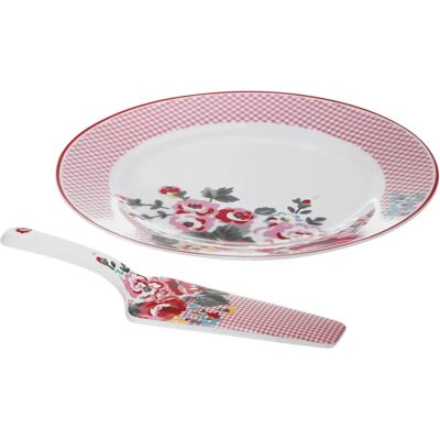Premier Housewares Pippa Cake Plate and Slice - Multi-Colour - Cake Plate and Slice Premier Housewares Pippa Cake Plate and Slice - Multi-Colour - Cake Plate and Slice