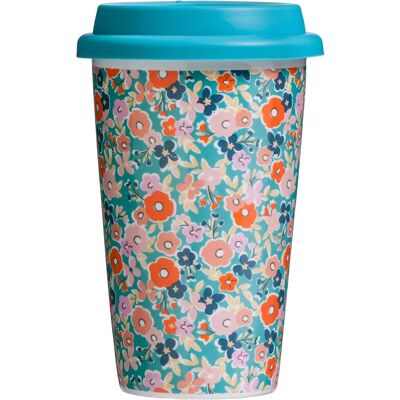 Premier Housewares Mug de Voyage - Tasse en Porcelaine à Double Paroi Premier Housewares Mug de Voyage - Tasse en Porcelaine à Double Paroi