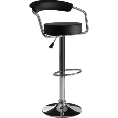 Premier Housewares Leather Effect Bar Chair - Footrest - Breakfast Bar Chair - Bar Chair Premier Housewares Leather Effect Bar Chair - Footrest - Breakfast Bar Chair - Bar Chair