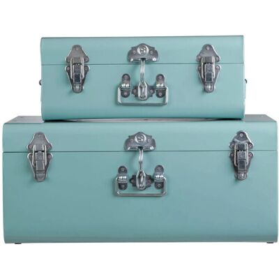 Premier Housewares Green Storage Trunk Set - Storage Trunks - Storage Solution Premier Housewares Green Storage Trunk Set - Storage Trunks - Storage Solution