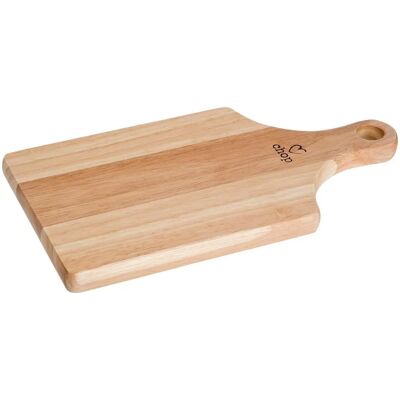 Tablilla de cortar pequeña de goma natural de Premier Housewares Charm Paddle - Tabla de cortar Tablilla de cortar pequeña de goma natural de Premier Housewares Charm Paddle - Tabla de cortar