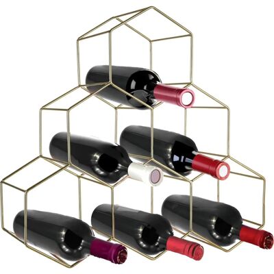 Support à vin Premier Housewares Vertex 6 bouteilles - Or Support à vin Premier Housewares Vertex 6 bouteilles - Or
