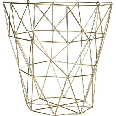 Premier Housewares Vertex Finition Dorée Grand Panier de Rangement - Panier de Rangement Premier Housewares Vertex Finition Dorée Grand Panier de Rangement - Panier de Rangement