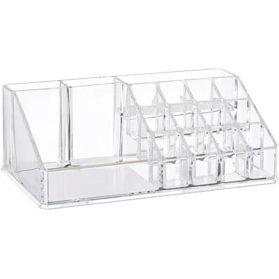 Premier Housewares Clear Cosmetics Organiser - 16 Compartment Premier Housewares Clear Cosmetics Organiser - 16 Compartment