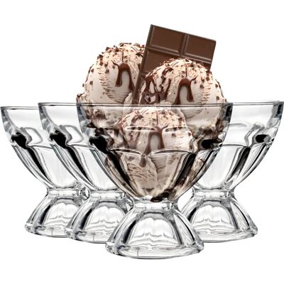 Conjunto de 4 vasos de helado Luxor de Premier Housewares - cuencos de postre duraderos Conjunto de 4 vasos de helado Luxor de Premier Housewares - cuencos de postre duraderos