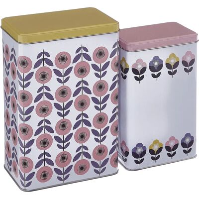 Jarrones de almacenamiento Joni de Premier Housewares - Juego de 2 multicolores Jarrones de almacenamiento Joni de Premier Housewares - Juego de 2 multicolores