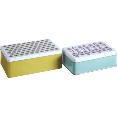 Premier Housewares Joni Storage Rectangular Tins - Storage Tins Premier Housewares Joni Storage Rectangular Tins - Storage Tins