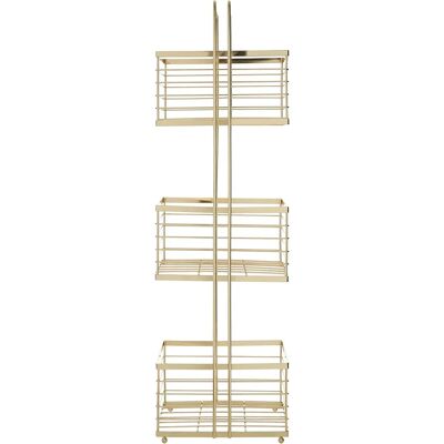 Premier Housewares Caddy de almacenamiento de 3 niveles - Caddy de almacenamiento - Dorado Premier Housewares Caddy de almacenamiento de 3 niveles - Caddy de almacenamiento - Dorado
