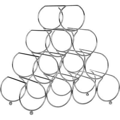 Scaffale vino piramidale Premier Housewares - 10 bottiglie - Argento Scaffale vino piramidale Premier Housewares - 10 bottiglie - Argento