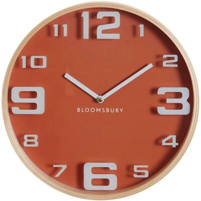 Premier Housewares Orange Large Numbers Wall Clock - Wall Clock Premier Housewares Orange Large Numbers Wall Clock - Wall Clock