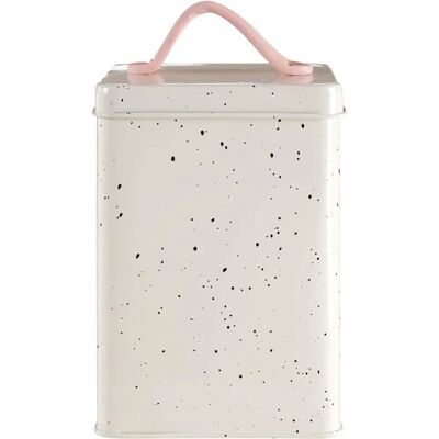 Lata de almacenamiento Sweet Heart de Premier Housewares - Manchas negras y rosas Lata de almacenamiento Sweet Heart de Premier Housewares - Manchas negras y rosas