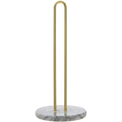 Premier Housewares White Marble / Brass Kitchen Roll Holder - Kitchen Roll Holder Premier Housewares White Marble / Brass Kitchen Roll Holder - Kitchen Roll Holder