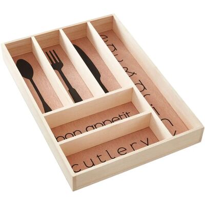 Organisateur de Couverts Premier Housewares - Bois 6 Compartiments Organisateur de Couverts Premier Housewares - Bois 6 Compartiments