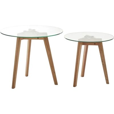 Premier Housewares Walnut Side Tables - Side Tables Premier Housewares Walnut Side Tables - Side Tables