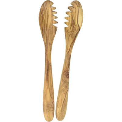 Premier Housewares Kora Olive Wood Salad Servers - Ustensiles à salade Premier Housewares Kora Olive Wood Salad Servers - Ustensiles à salade