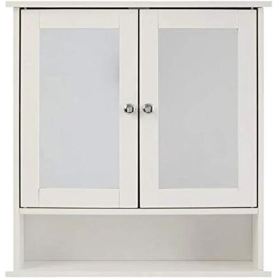 Premier Housewares Bathroom Cabinet with Mirrored Doors - Bathroom Cabinet Premier Housewares Bathroom Cabinet with Mirrored Doors - Bathroom Cabinet