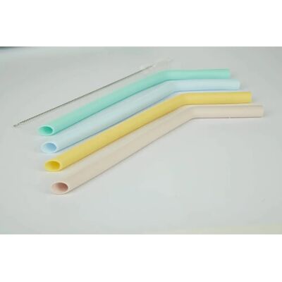 Premier Housewares Interiors by Premier Set di 4 Cannucce in Silicone - Cannucce in Silicone Premier Housewares Interiors by Premier Set di 4 Cannucce in Silicone - Cannucce in Silicone