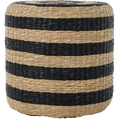 Premier Housewares Stripe Seagrass Pouffe - Footstool Premier Housewares Stripe Seagrass Pouffe - Footstool