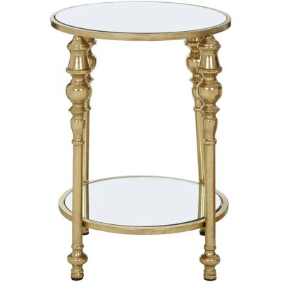 Premier Housewares Marcia Gold 2 Tier Side Table - Side Table Premier Housewares Marcia Gold 2 Tier Side Table - Side Table