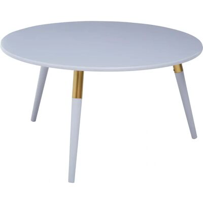 Premier Housewares Light Grey Coffee Table - Coffee Table, Light Grey, Gold Trim Premier Housewares Light Grey Coffee Table - Coffee Table, Light Grey, Gold Trim