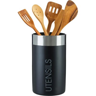 Porte Ustensiles Noir Liberty de Premier Housewares - Caddy à Ustensiles Porte Ustensiles Noir Liberty de Premier Housewares - Caddy à Ustensiles