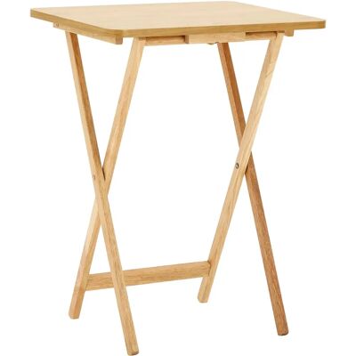 Premier Housewares Table Pliant Naturel pour Snack - Table portable, en bois - Publicité Premier Housewares Table Pliant Naturel pour Snack - Table portable, en bois - Publicité