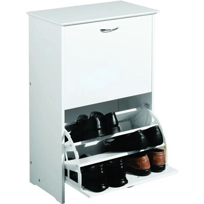 Premier Housewares MDF Armadio 2 Cassetti per Scarpe - Scarpa, Bianco, 2 cassetti, MDF, 18 scarpe Premier Housewares MDF Armadio 2 Cassetti per Scarpe - Scarpa, Bianco, 2 cassetti, MDF, 18 scarpe