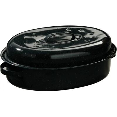 Premier Housewares Black Enamel Large Casserole Dish - Cookware Premier Housewares Black Enamel Large Casserole Dish - Cookware