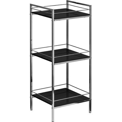 Premier Housewares 3 Tier Black High Gloss Shelf Unit - Shelf Unit Premier Housewares 3 Tier Black High Gloss Shelf Unit - Shelf Unit