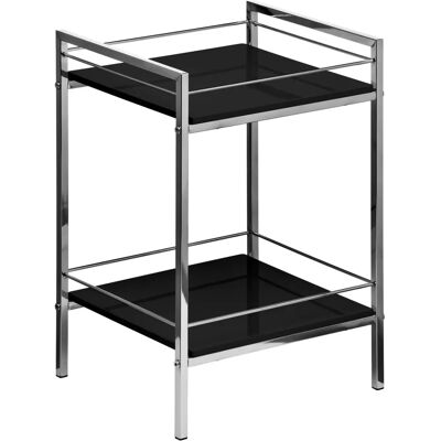 Premier Housewares 2 Tier Black High Gloss Shelf Unit - Shelf Unit Premier Housewares 2 Tier Black High Gloss Shelf Unit - Shelf Unit